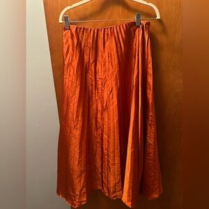 Mango Vibrant Orange A-Line Skirt